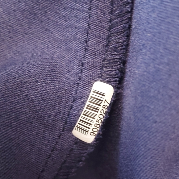 Tuckernuck Pomander Place Mason Navy Blue Red Ruffle Tie Blouse Size Medium - Picture 10 of 12